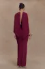 Darby Knit Scarf Maxi Dress - Merlot sold by Meshki
