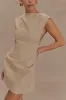 Doris Sleeveless Mini Dress - Camel sold by Meshki