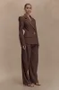 Max Cinched Waist Blazer - Chocolate sold by Meshki
