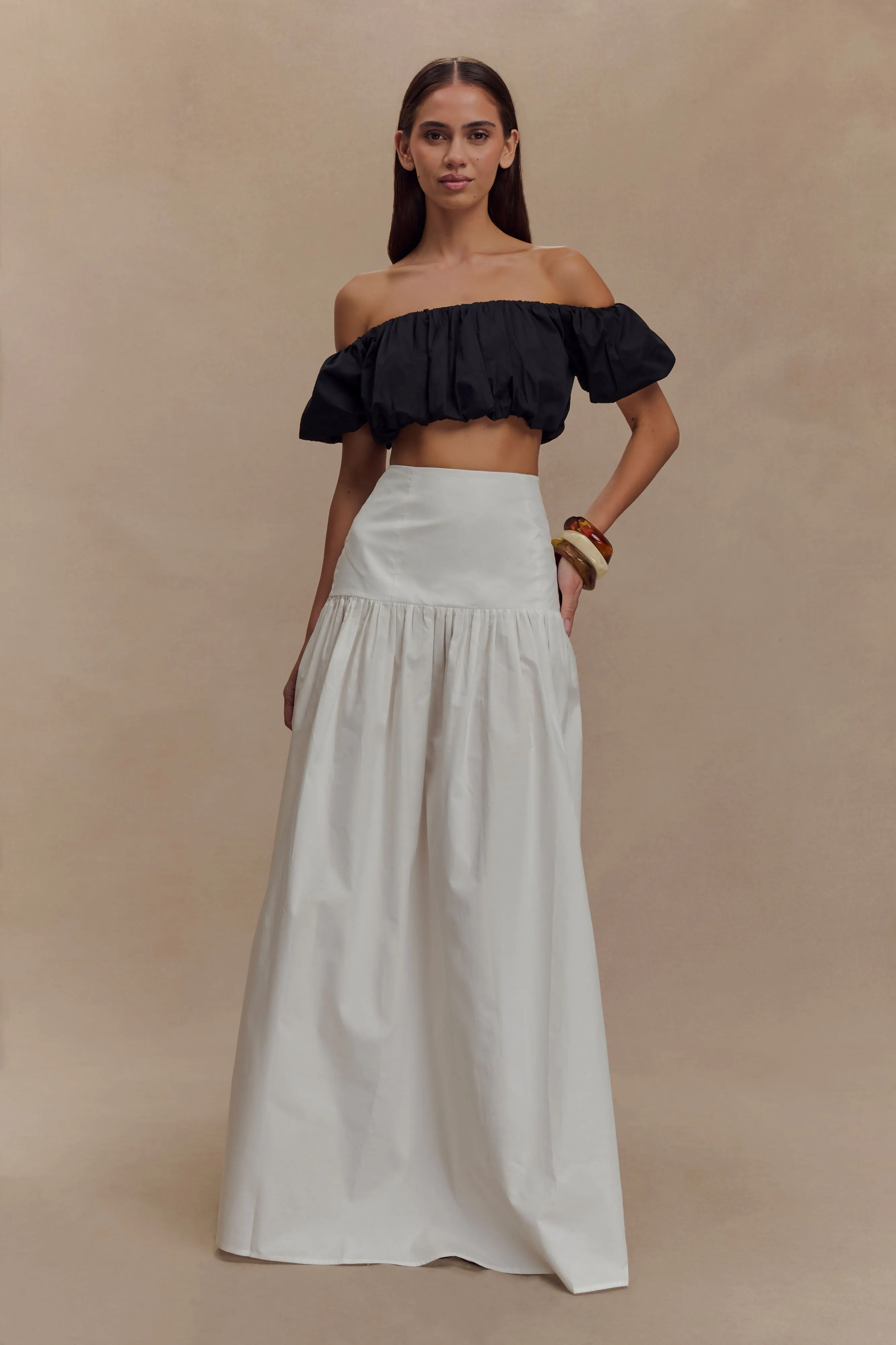 Autumn Maxi Skirt - White sold by Meshki