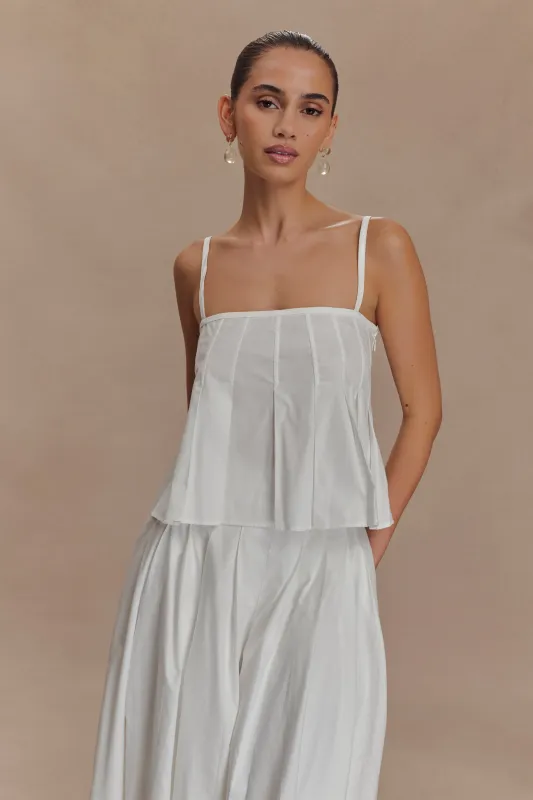 Mae Cotton Top - White sold by Meshki