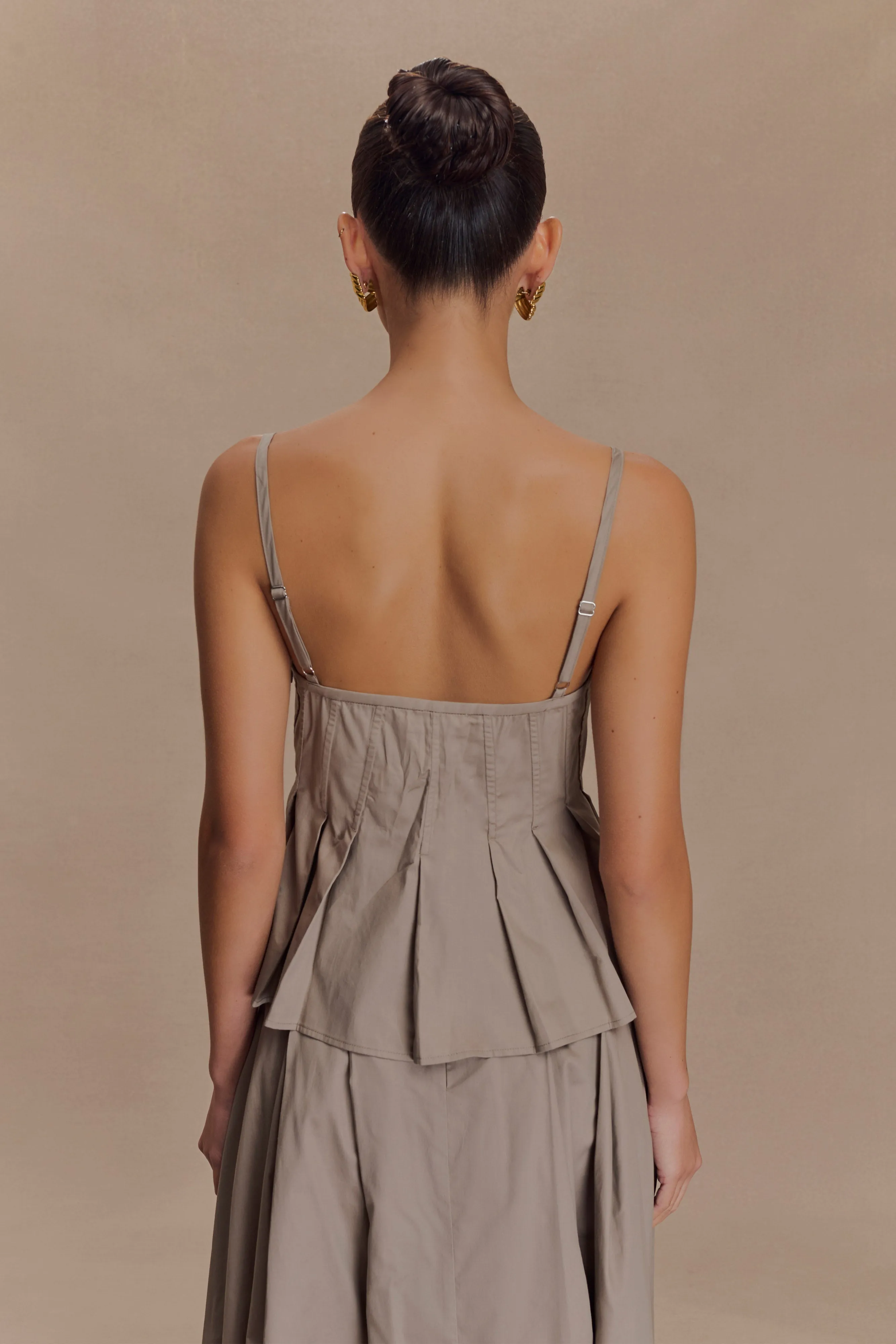 Mae Cotton Top - Pebble Brown sold by Meshki product image thumbnail 2