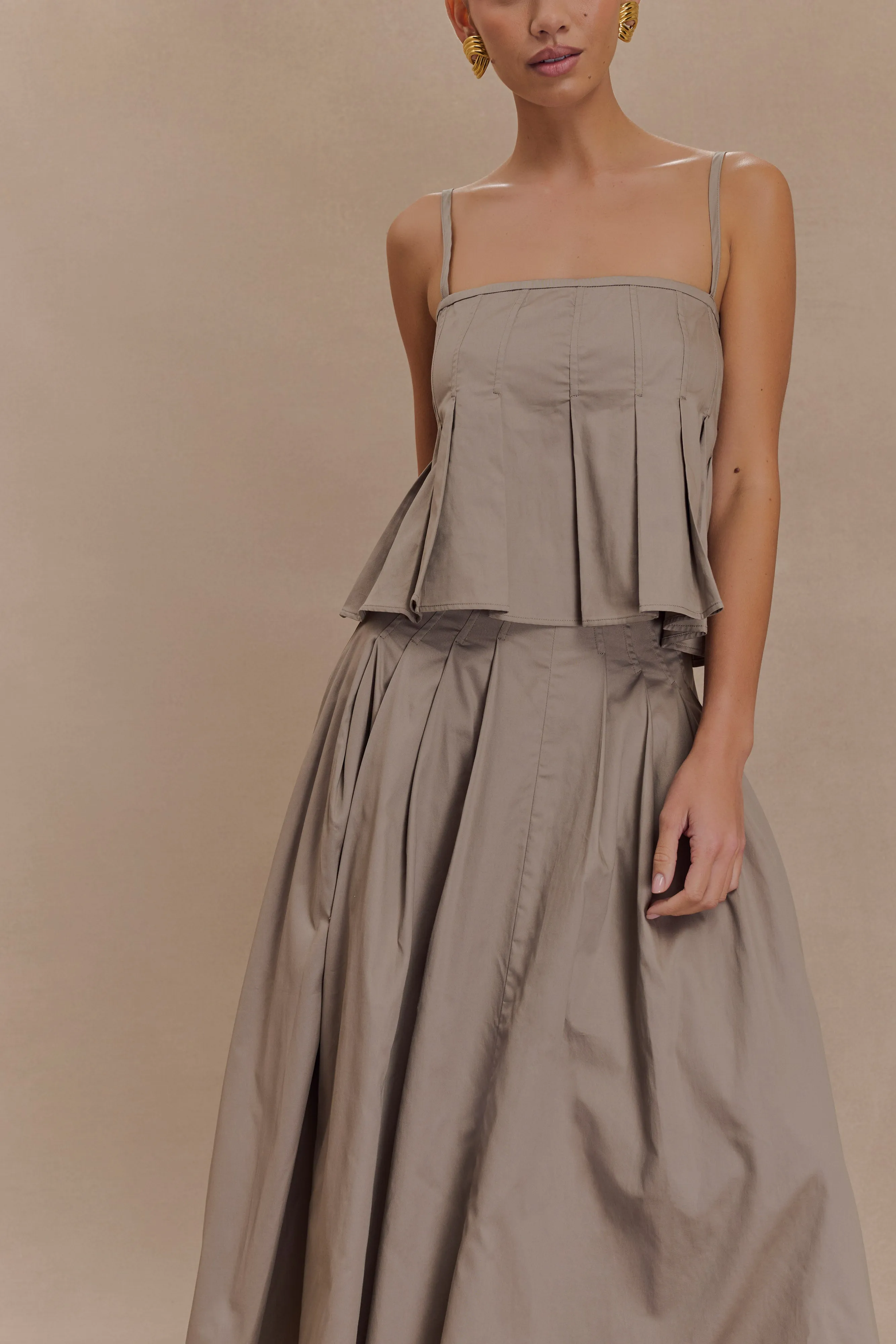 Mae Cotton Top - Pebble Brown sold by Meshki product image thumbnail 3