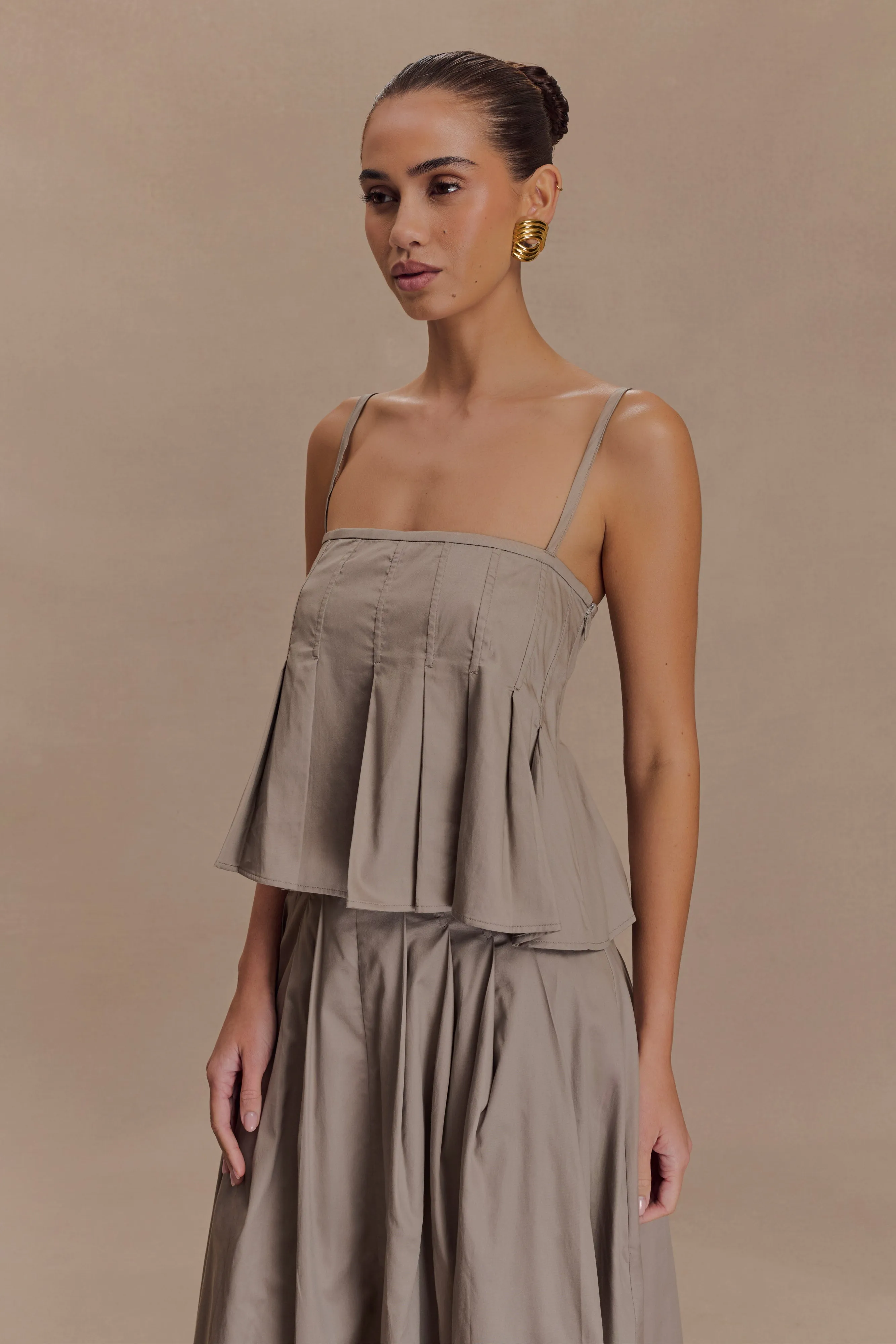 Mae Cotton Top - Pebble Brown sold by Meshki product image thumbnail 4