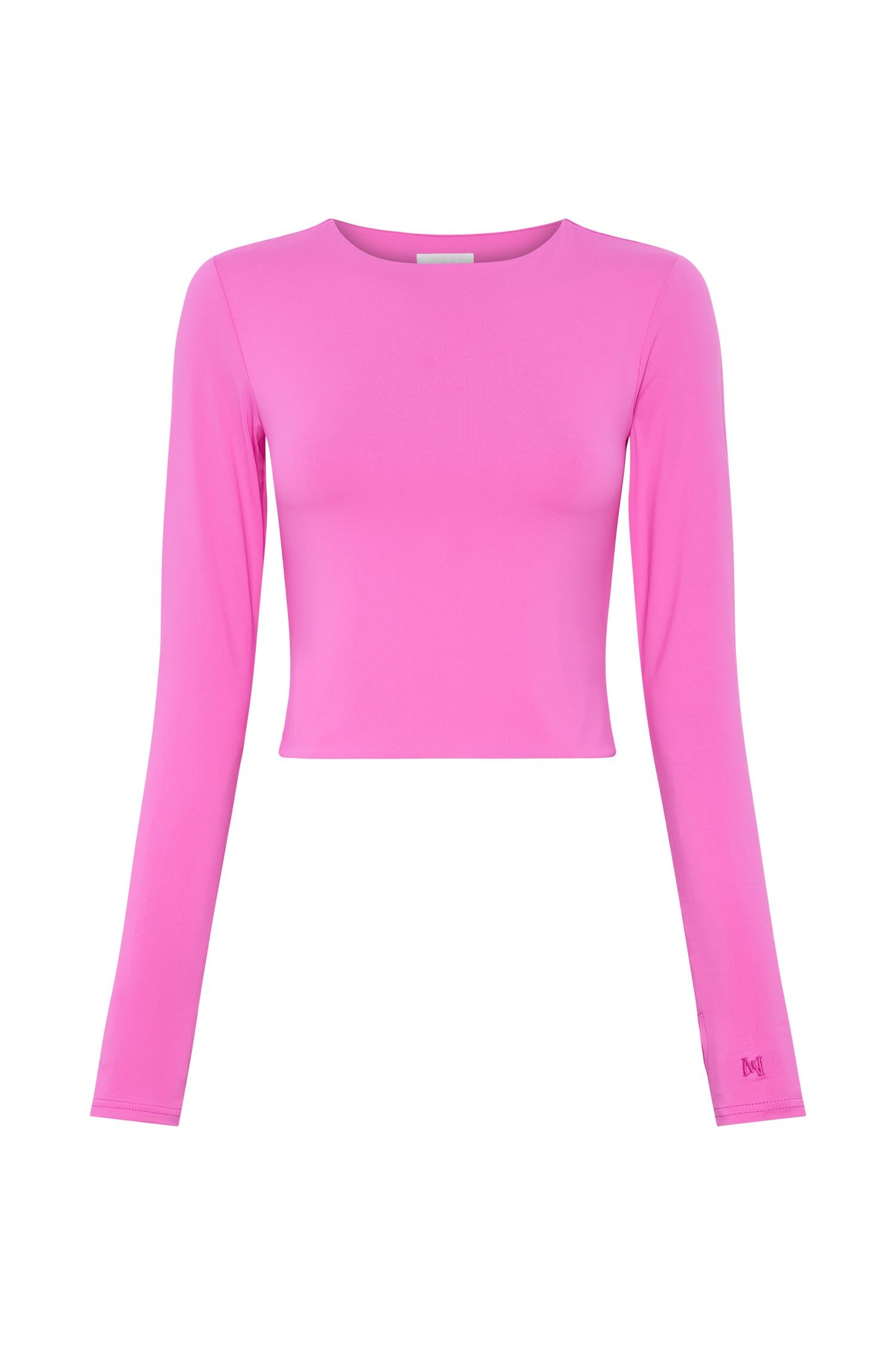 Estelle Long Sleeve Crop Top - Bubblegum Pink sold by Meshki product image thumbnail 9