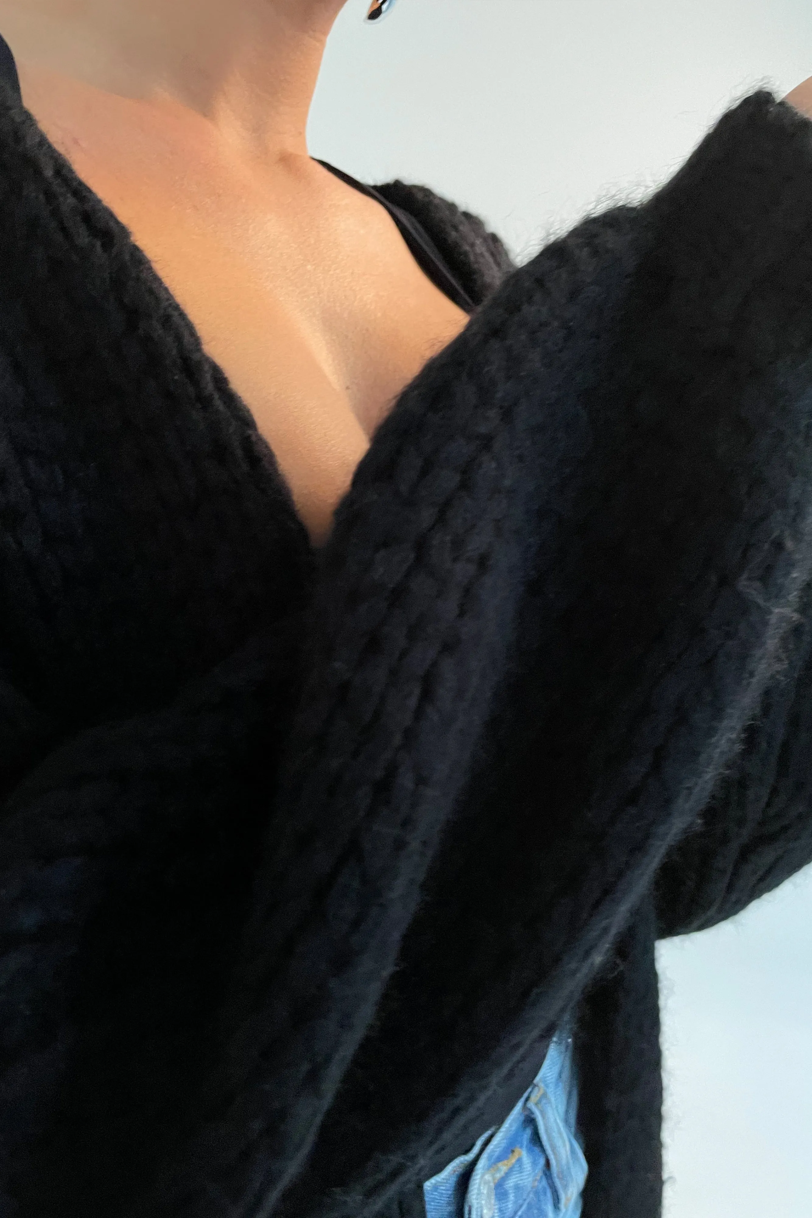 Irina Chunky Knit Cardigan - Black sold by Meshki product image thumbnail 2