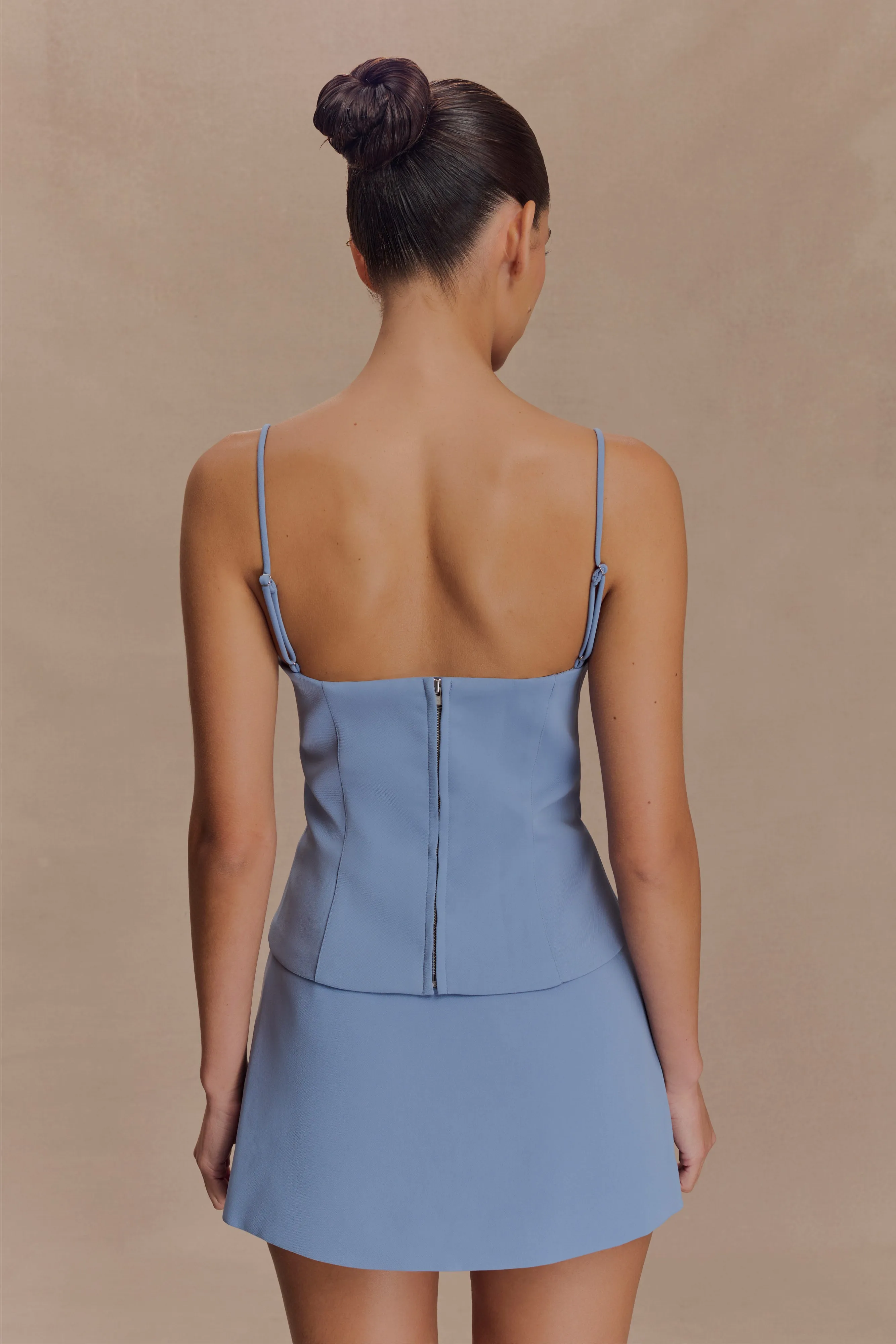 Jaime Suiting Mini Skort - Ocean Blue sold by Meshki product image thumbnail 5