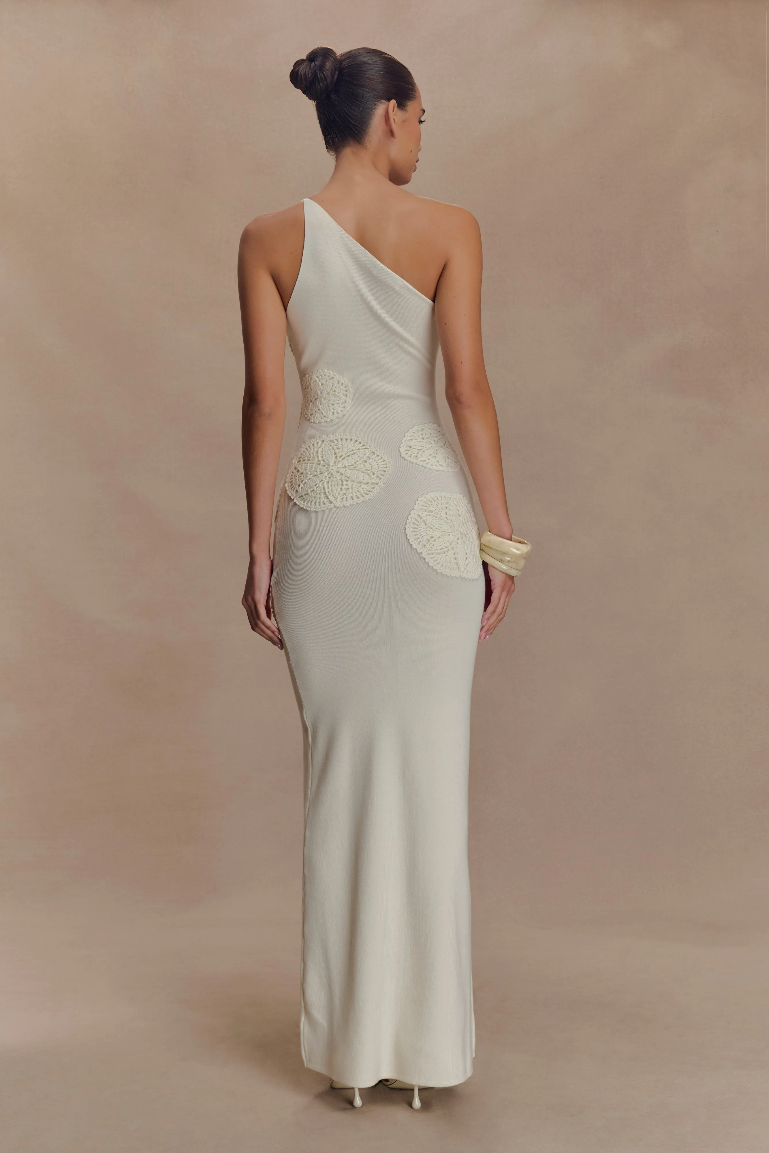 Teneika Crochet Knit Maxi Dress - Ivory sold by Meshki product image thumbnail 2