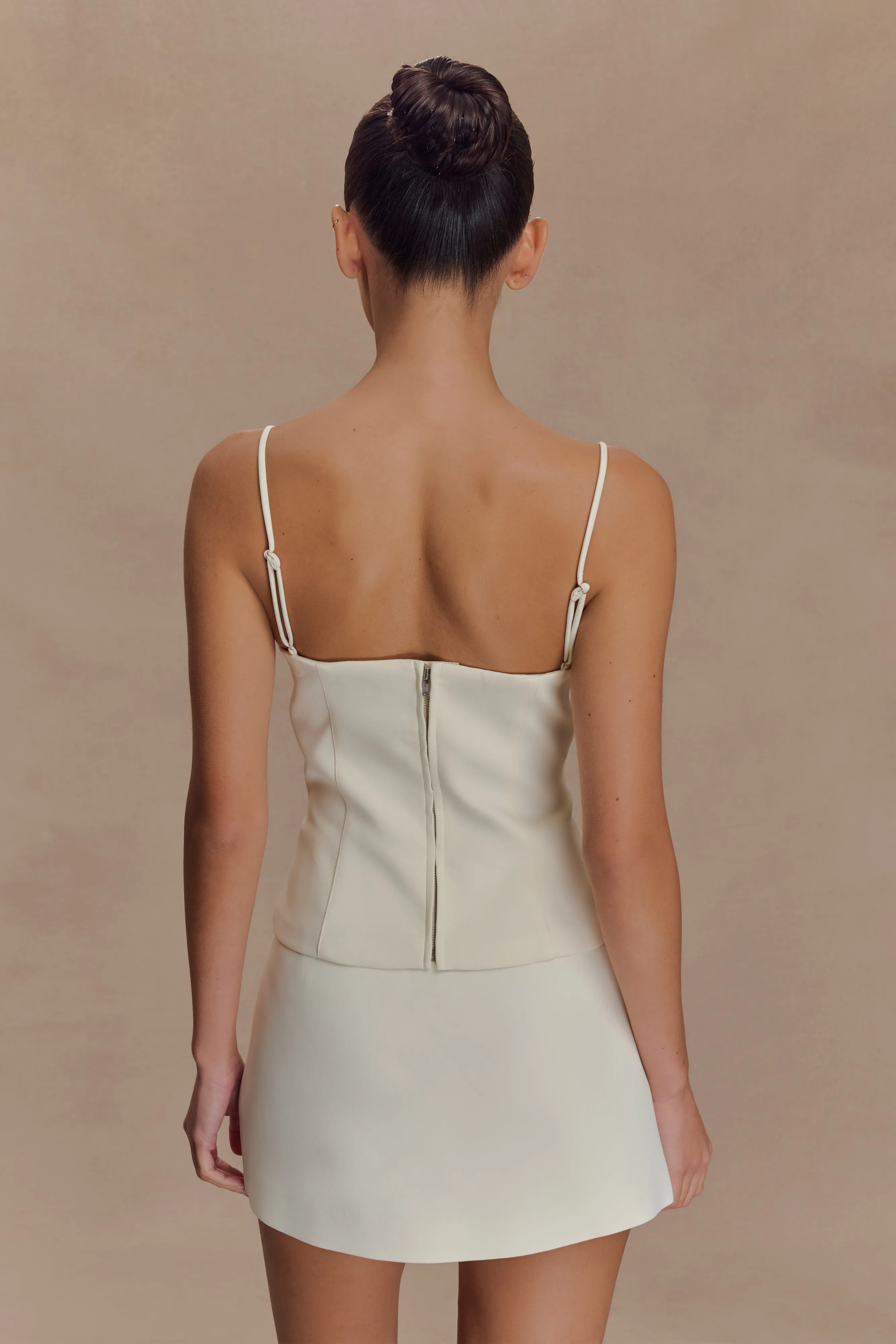 Jaime Suiting Mini Skort - Ivory sold by Meshki product image thumbnail 5