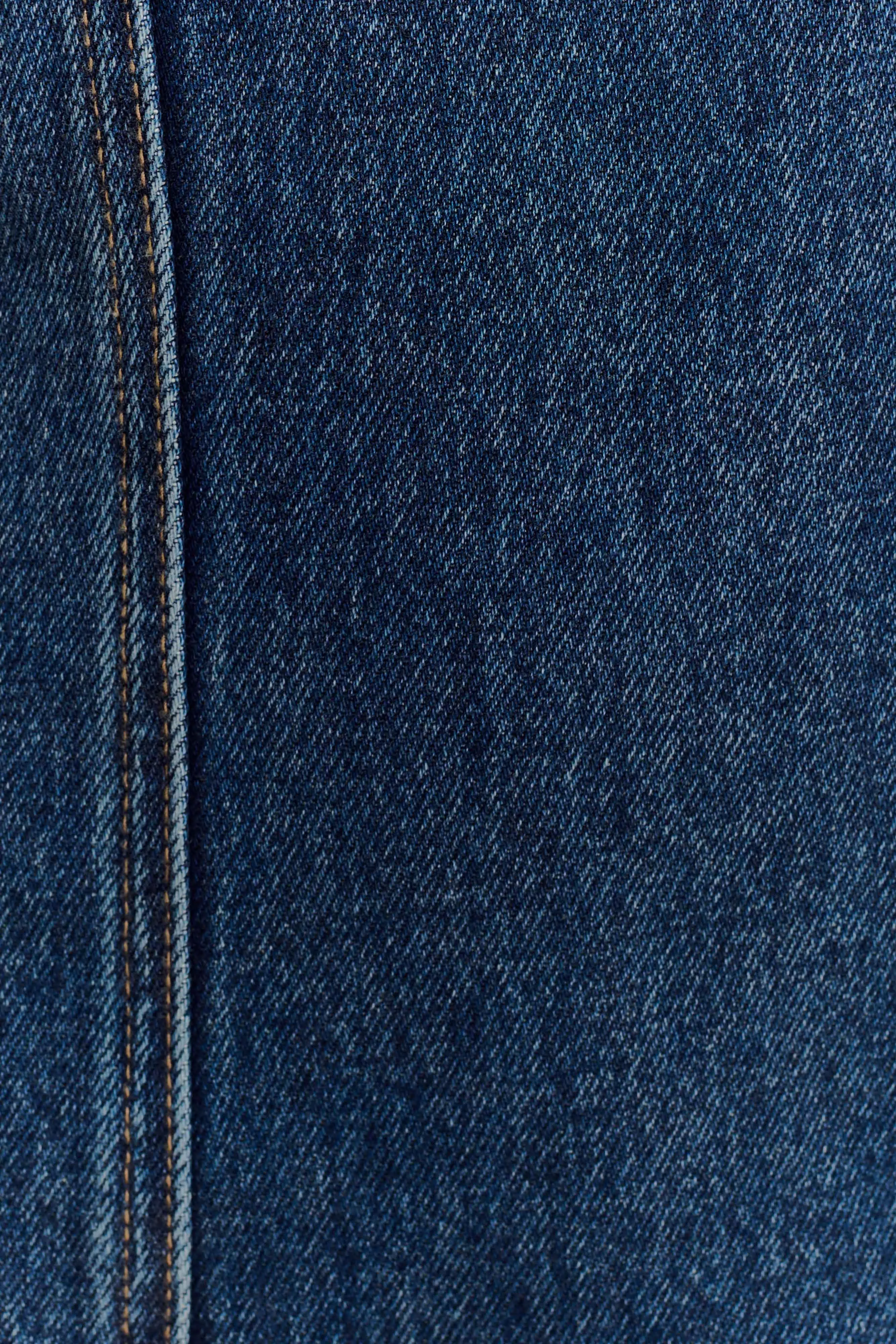 Pascale Off Shoulder Denim Mini Dress - Washed Dark Blue sold by Meshki product image thumbnail 5