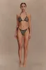 Corrie Crochet Tie Up Bikini Bottom - Black And Neutral Stripe sold by Meshki