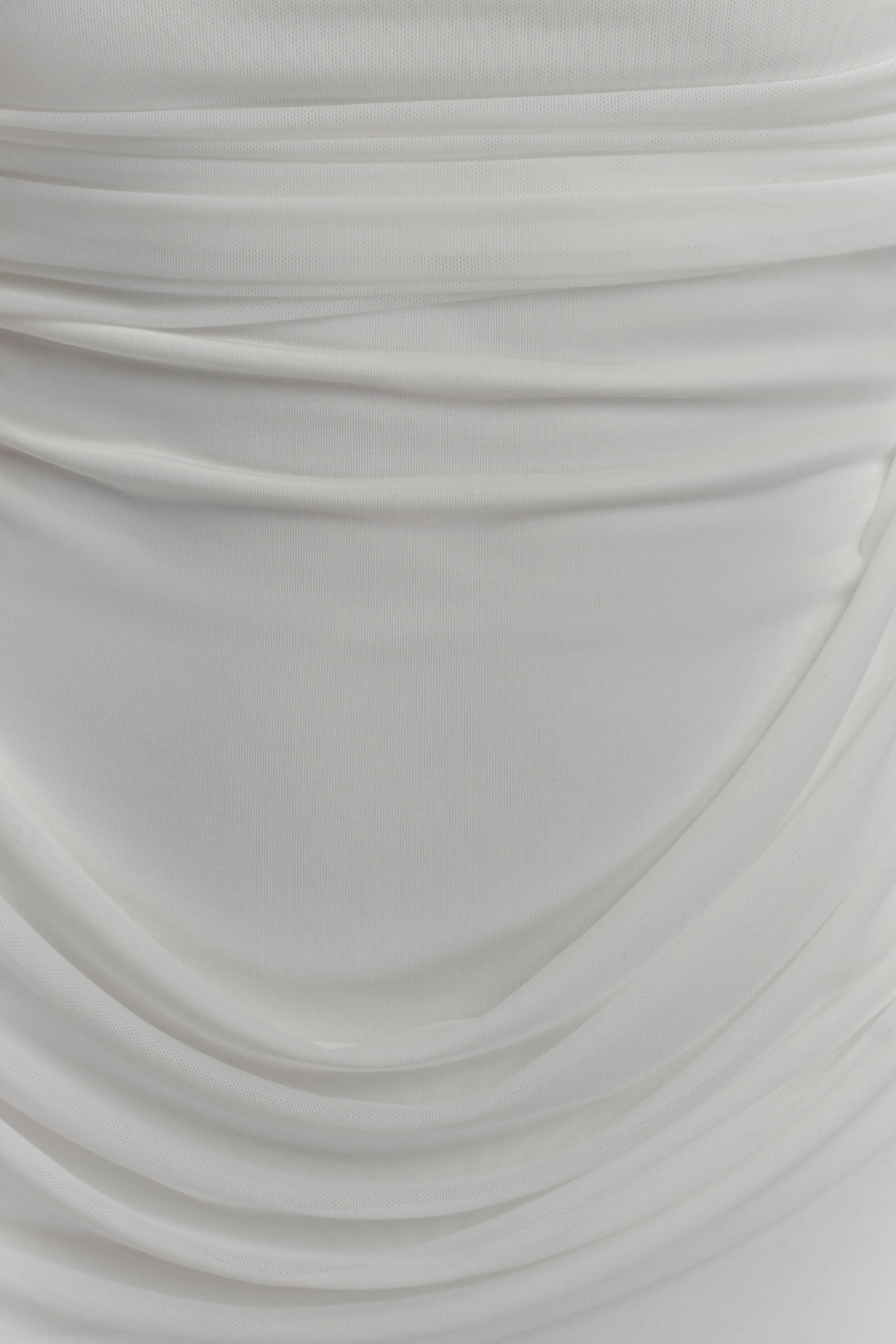 Gabrielle Slinky And Mesh Maxi Dress - White sold by Meshki product image thumbnail 5