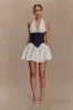 Merlyn Denim Cotton Mini Dress - Indigo Blue sold by Meshki