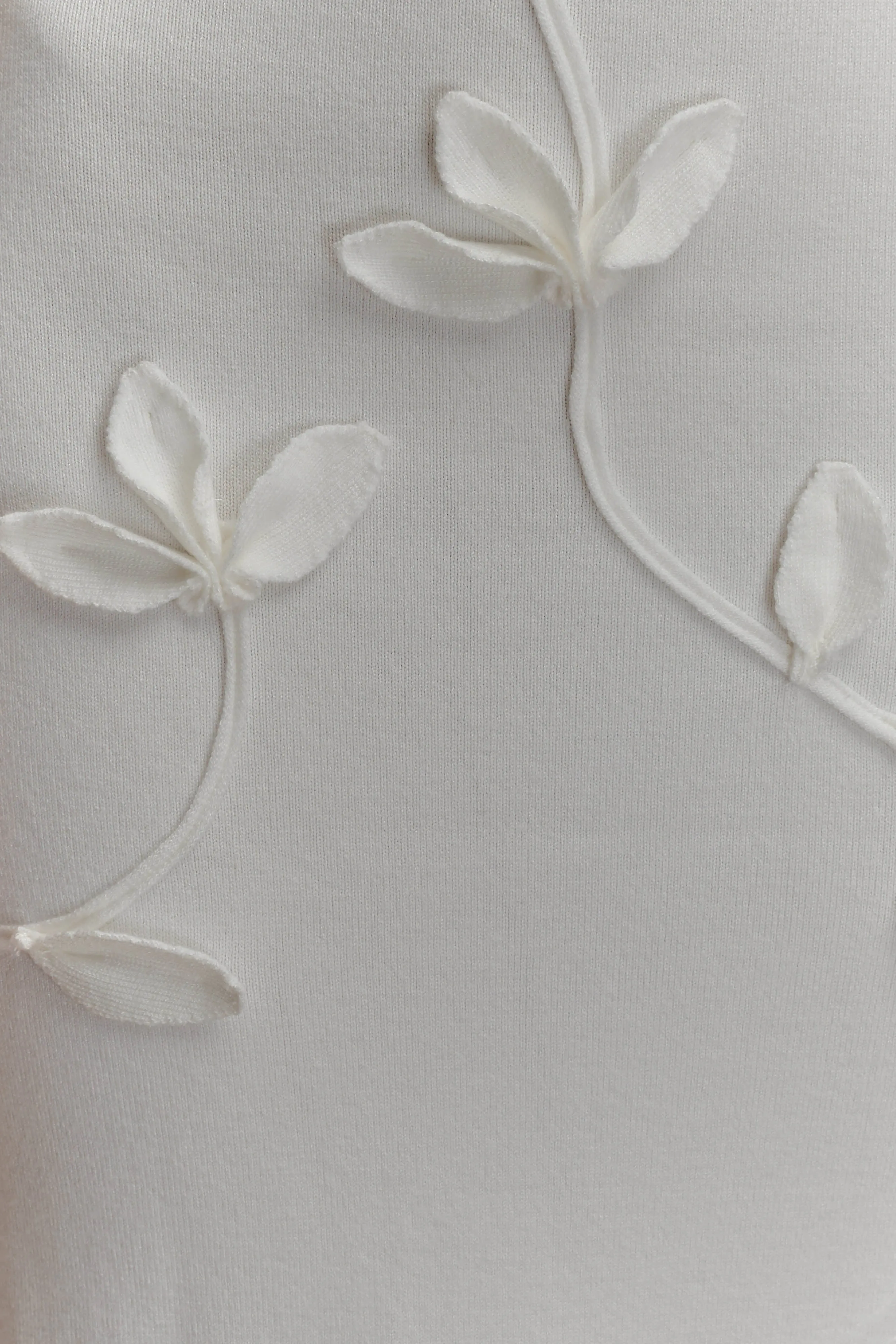 Wynn Floral Knit Midi Dress - White sold by Meshki product image thumbnail 5