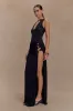 Kaiden Slinky Beaded Maxi Dress - Black sold by Meshki