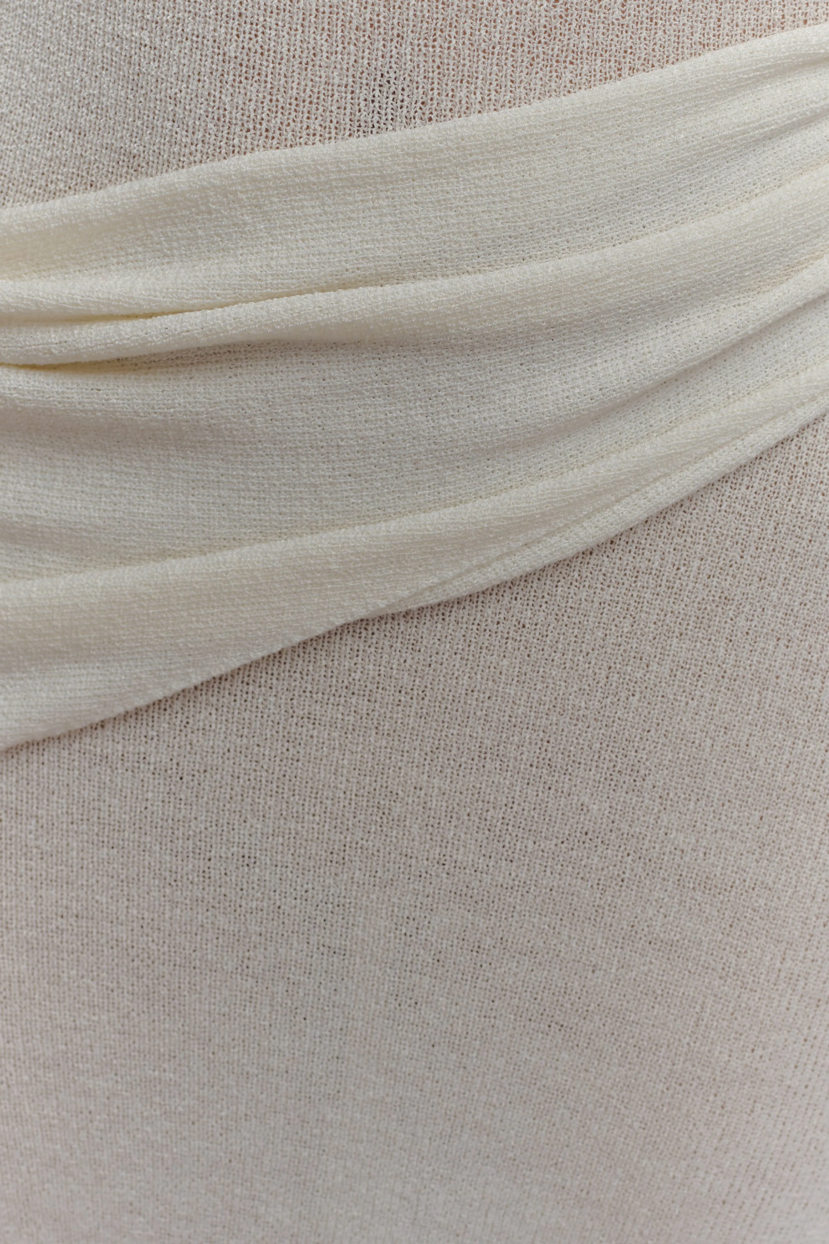 Alexius One Shoulder Knit Maxi Dress - Ivory sold by Meshki product image thumbnail 5