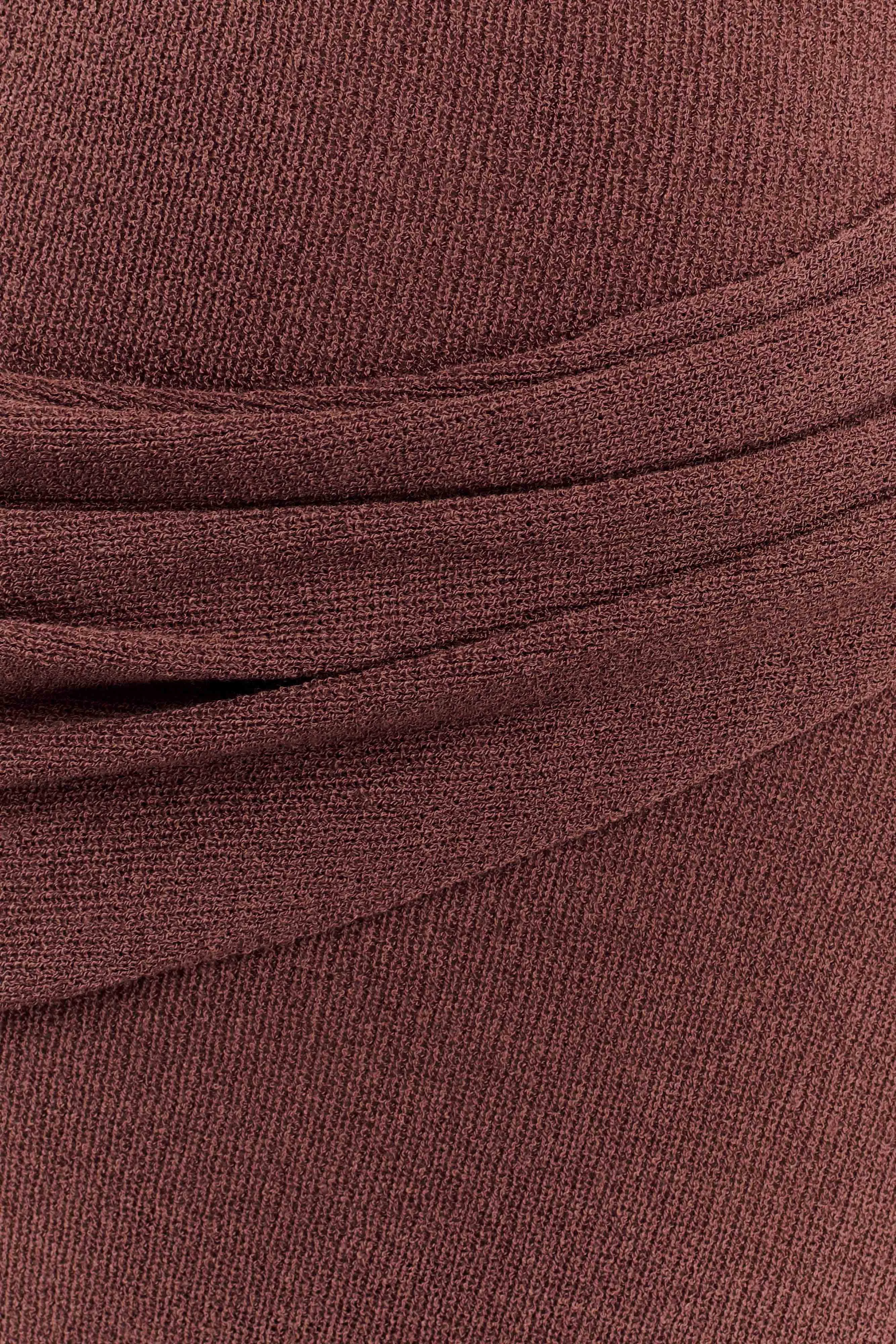 Alexius One Shoulder Knit Maxi Dress - Nutmeg sold by Meshki product image thumbnail 5