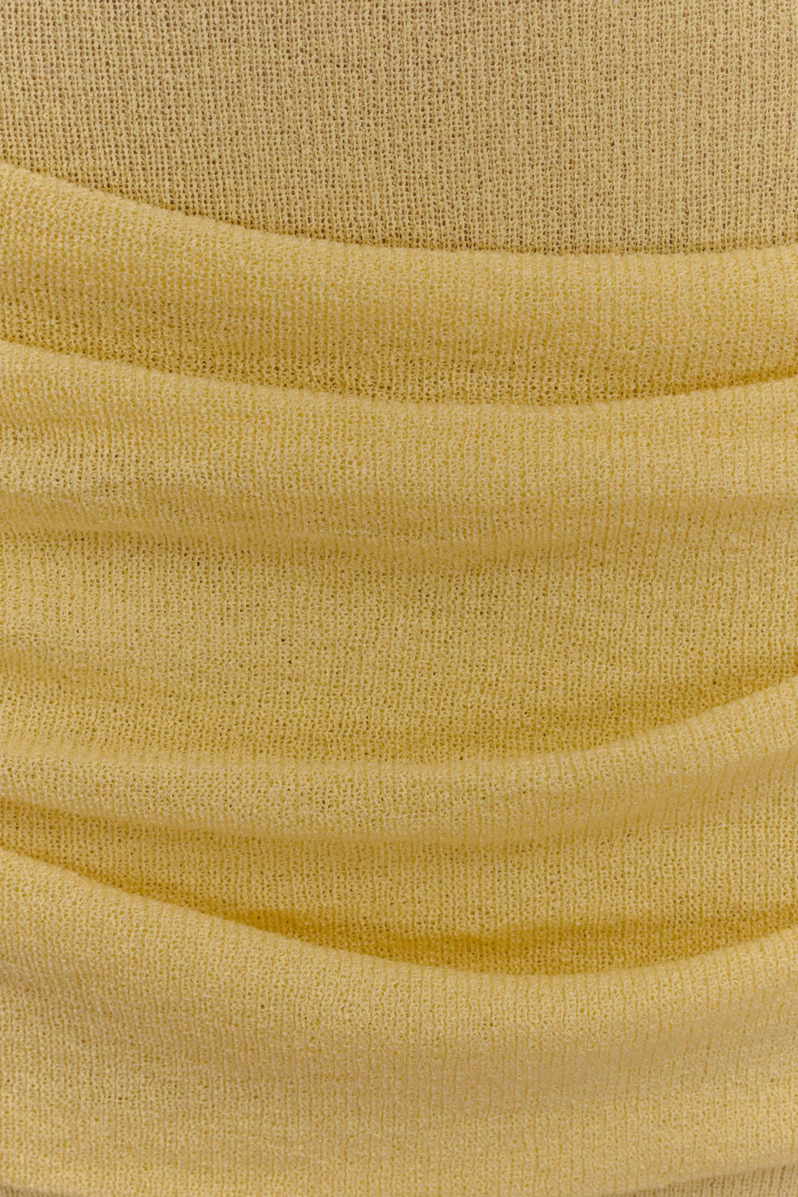 Elora Strapless Knit Maxi Dress - Lemon sold by Meshki product image thumbnail 5