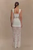 Guinevere Lace And Mesh Top - Ivory sold by Meshki