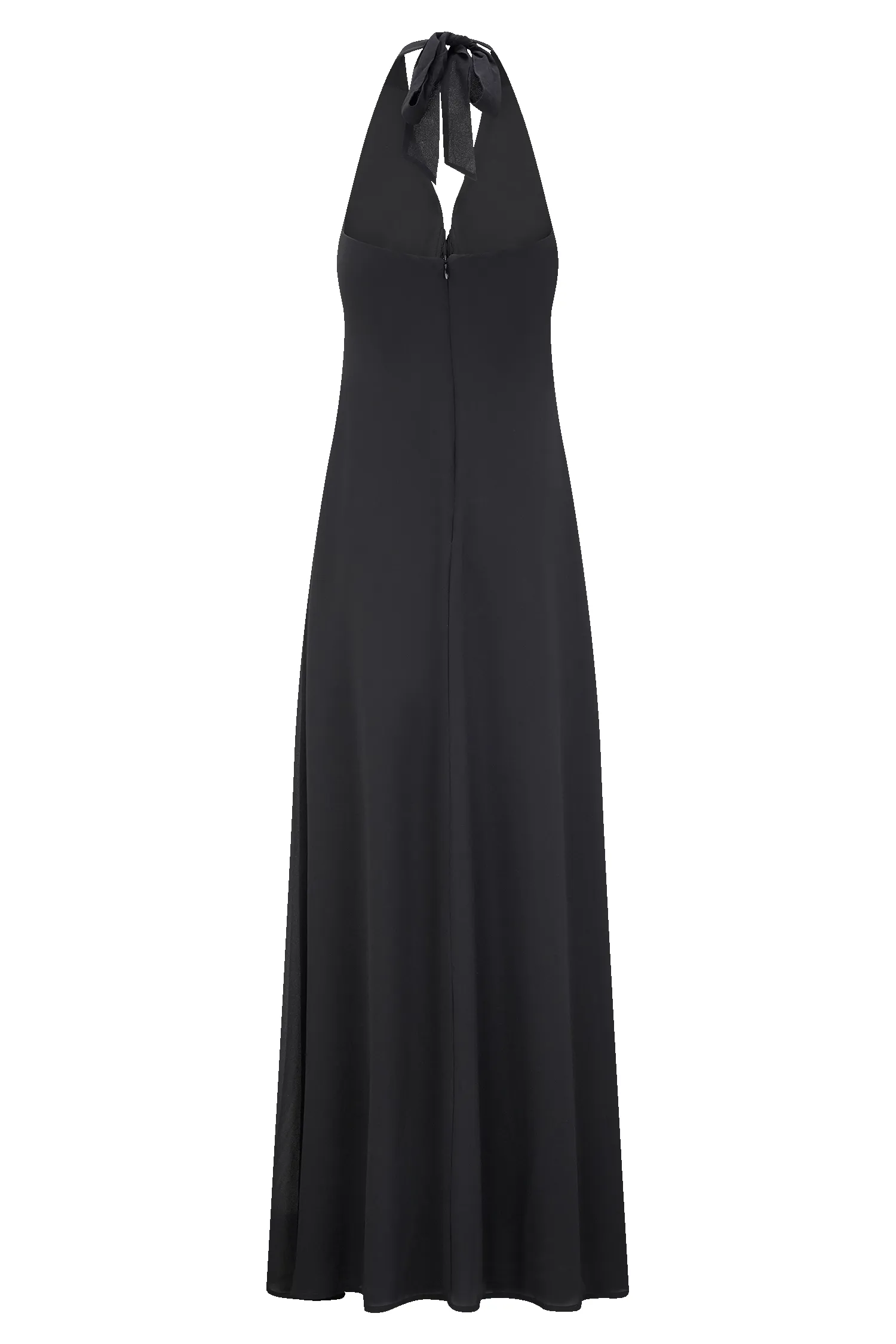 Malakhai Chiffon Halter Maxi Dress - Black sold by Meshki product image thumbnail 5