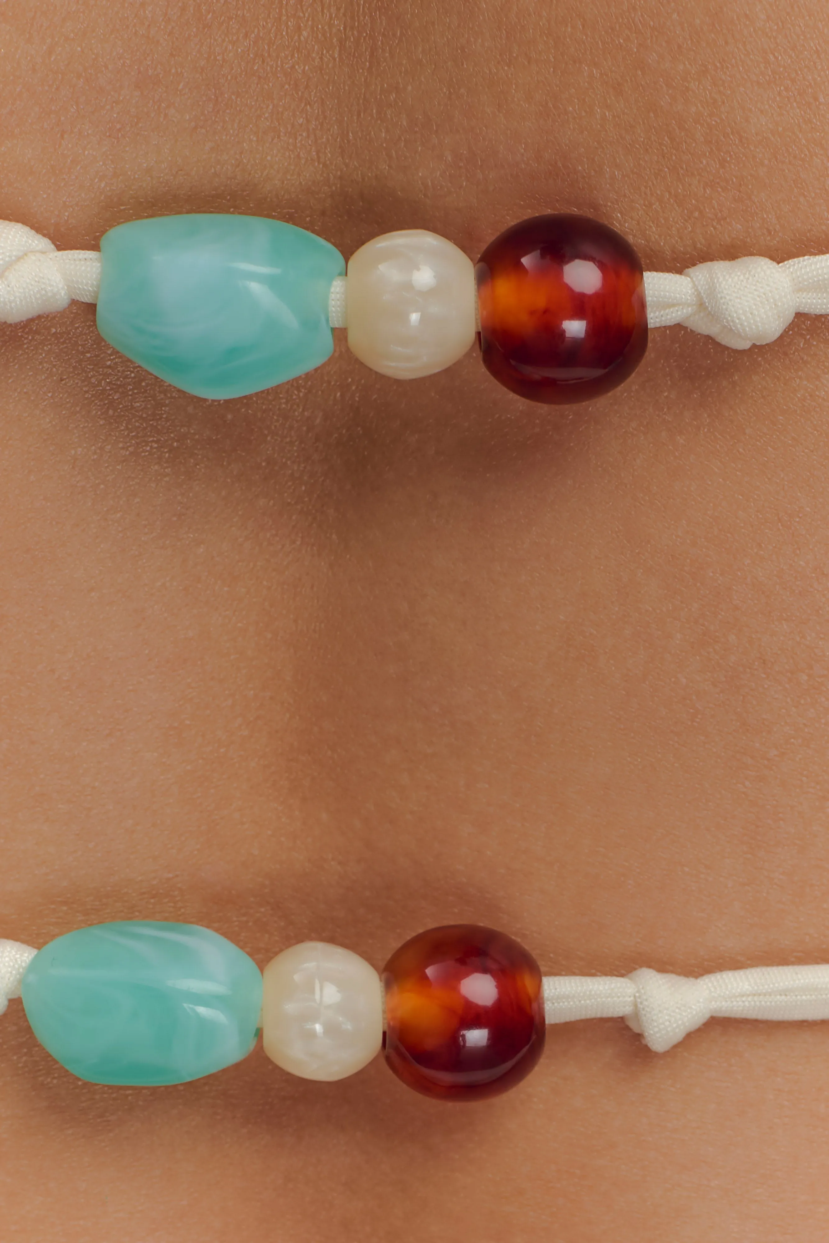 Astraeus Beaded Cowl Mini Dress - Ivory sold by Meshki product image thumbnail 5