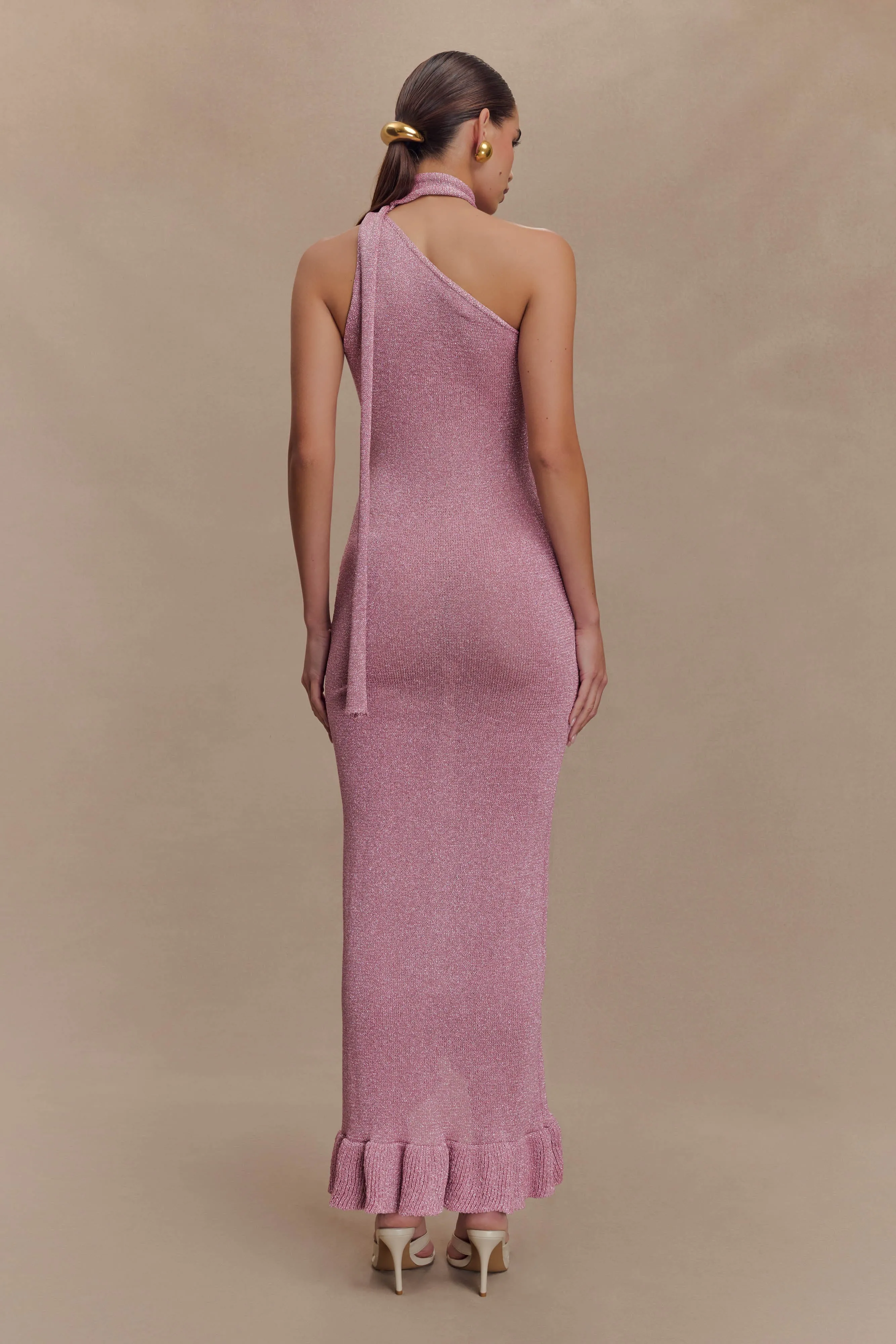 Celestino Floral Metallic Knit Maxi Dress - Pink sold by Meshki product image thumbnail 2