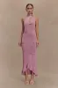 Celestino Floral Metallic Knit Maxi Dress - Pink sold by Meshki