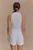 Scout Sleeveless Linen Shirt - White sold by Meshki