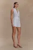 Scout Sleeveless Linen Shirt - White sold by Meshki