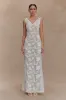 Cornelia Floral Sheer Maxi Dress - Ivory sold by Meshki