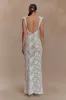 Cornelia Floral Sheer Maxi Dress - Ivory sold by Meshki