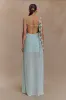 Rosalie Floral Chiffon Maxi Dress - Lagoon sold by Meshki