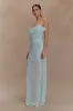 Rosalie Floral Chiffon Maxi Dress - Lagoon sold by Meshki