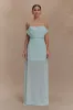 Rosalie Floral Chiffon Maxi Dress - Lagoon sold by Meshki