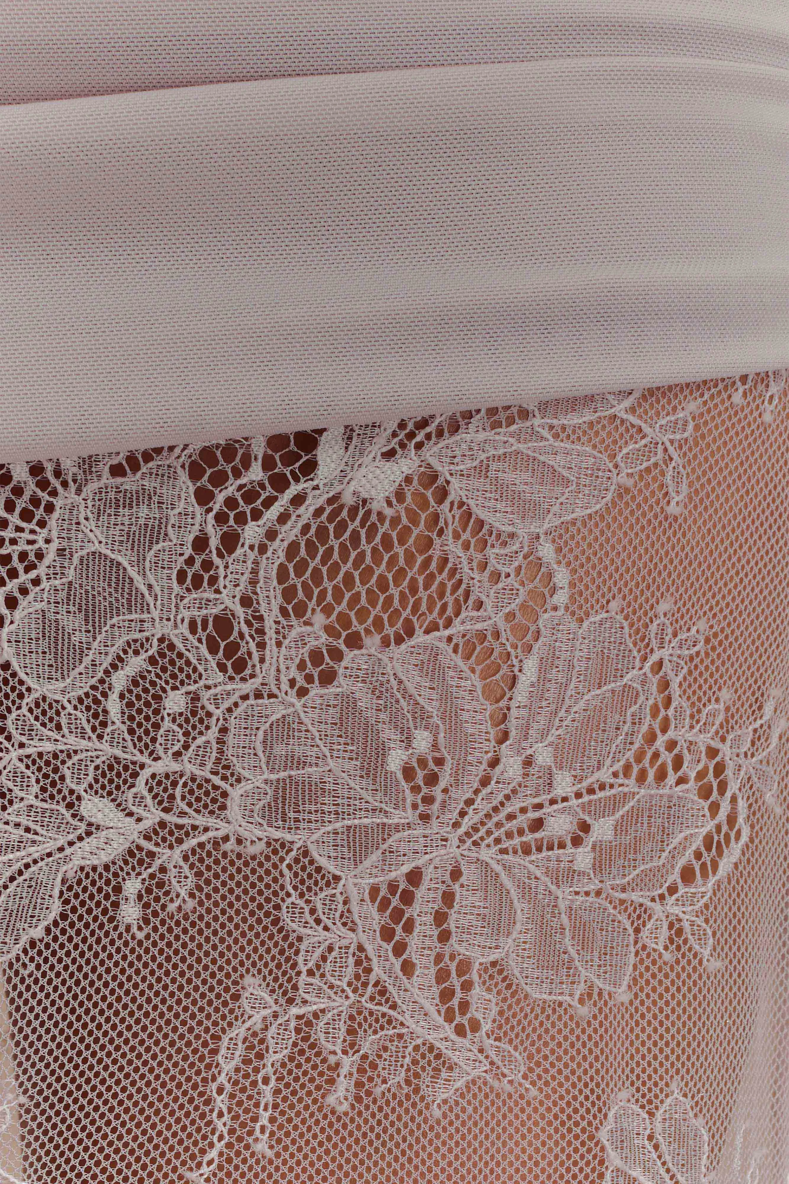 Guinevere Lace And Mesh Maxi Skirt - Lilac sold by Meshki product image thumbnail 5