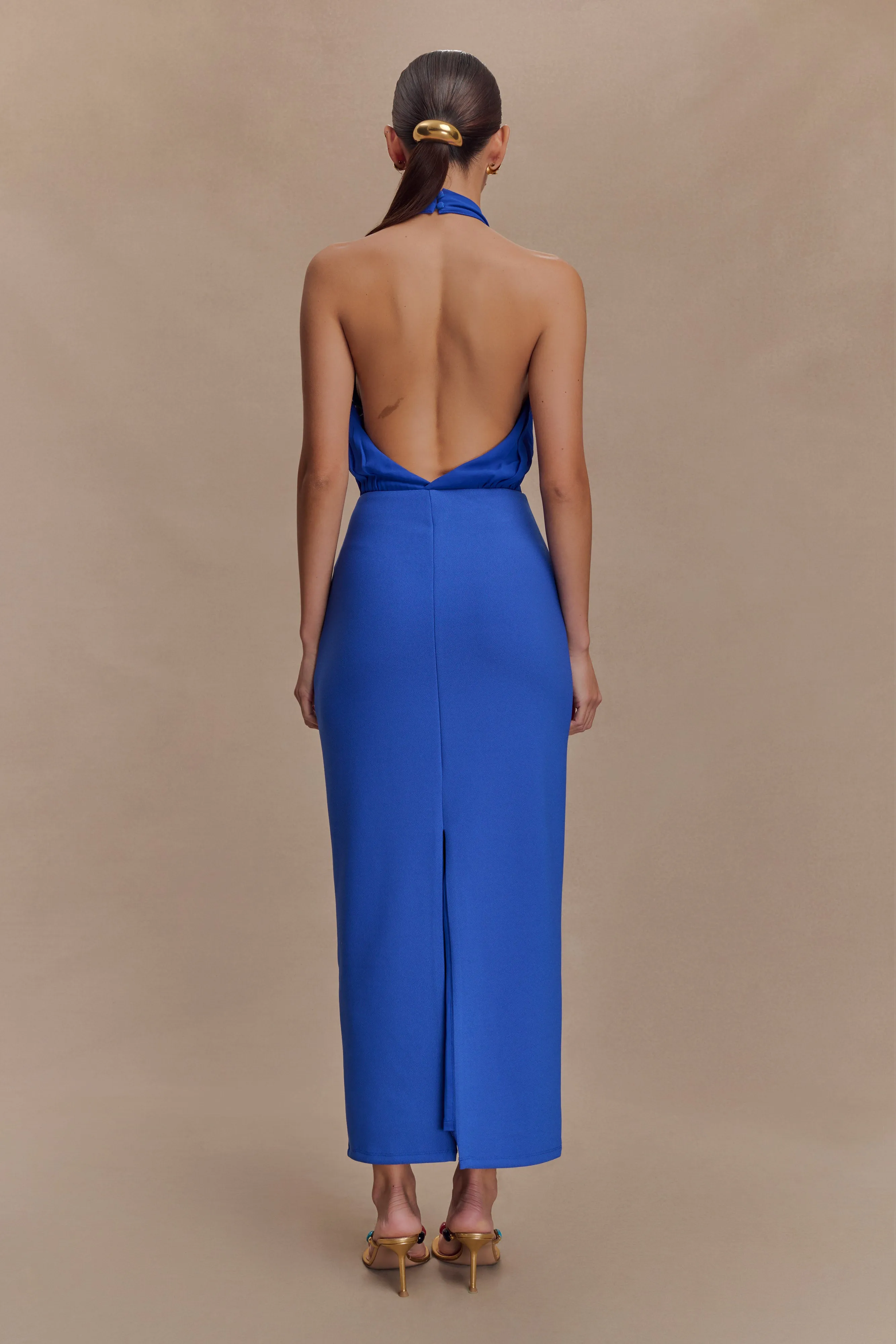 Mierah Halter Midi Dress - Cobalt Blue sold by Meshki product image thumbnail 2