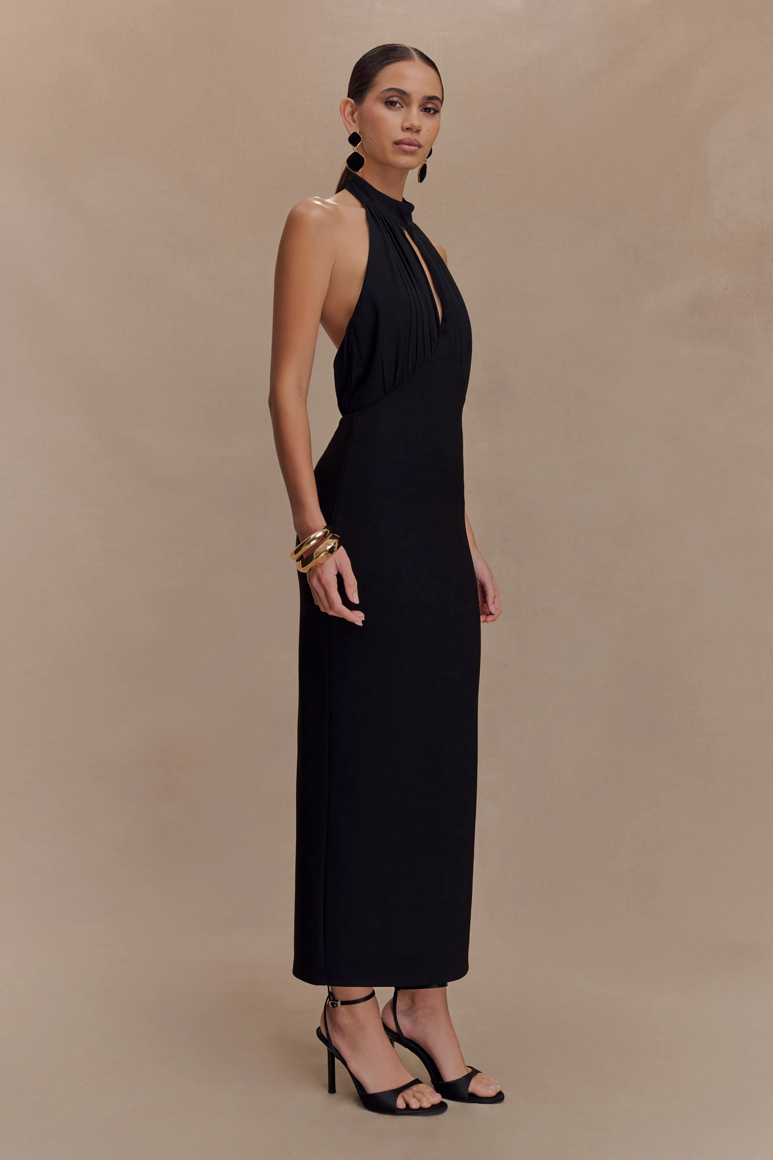 Mierah Halter Midi Dress - Black sold by Meshki product image thumbnail 5