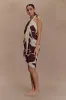 Evie Cotton Sarong - Chocolate Deco Fleur Print sold by Meshki