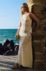 Ellington Knit Maxi Dress With Sequin - Ivory sold by Meshki