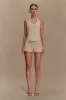 Meadow Denim Shorts - Stone Wash sold by Meshki