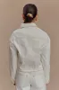 Kirra Cinched Denim Jacket - White sold by Meshki