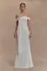 Oliver Slinky Maxi Dress - White sold by Meshki
