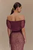 Cordelia Off Shoulder Knit Top - Mauve sold by Meshki