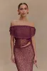 Cordelia Off Shoulder Knit Top - Mauve sold by Meshki