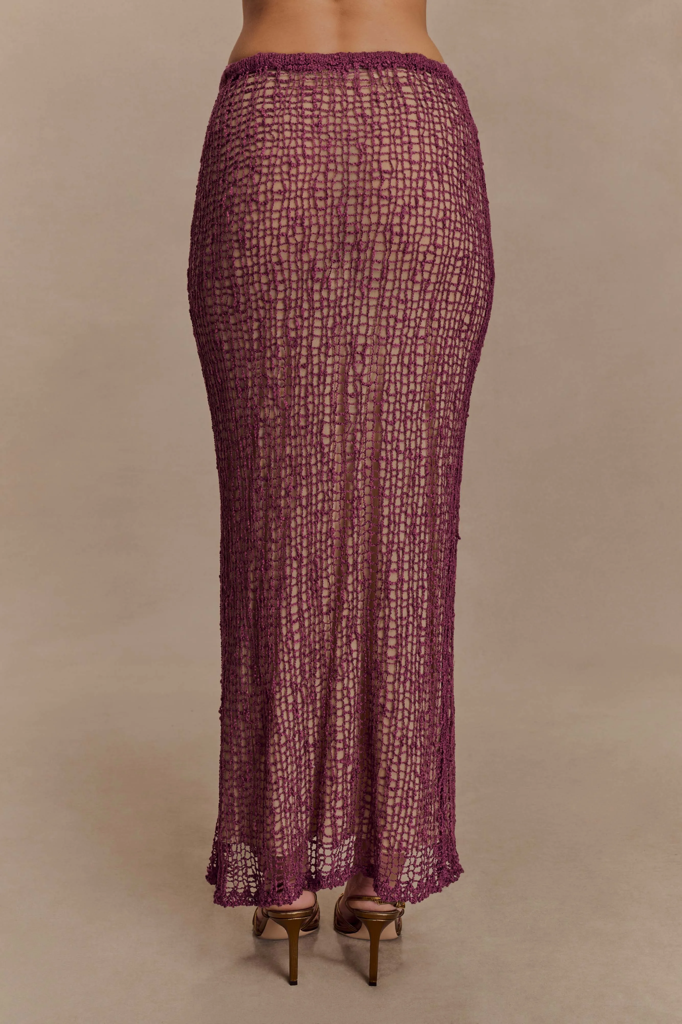 Cordelia Knit Maxi Skirt - Mauve sold by Meshki product image thumbnail 2