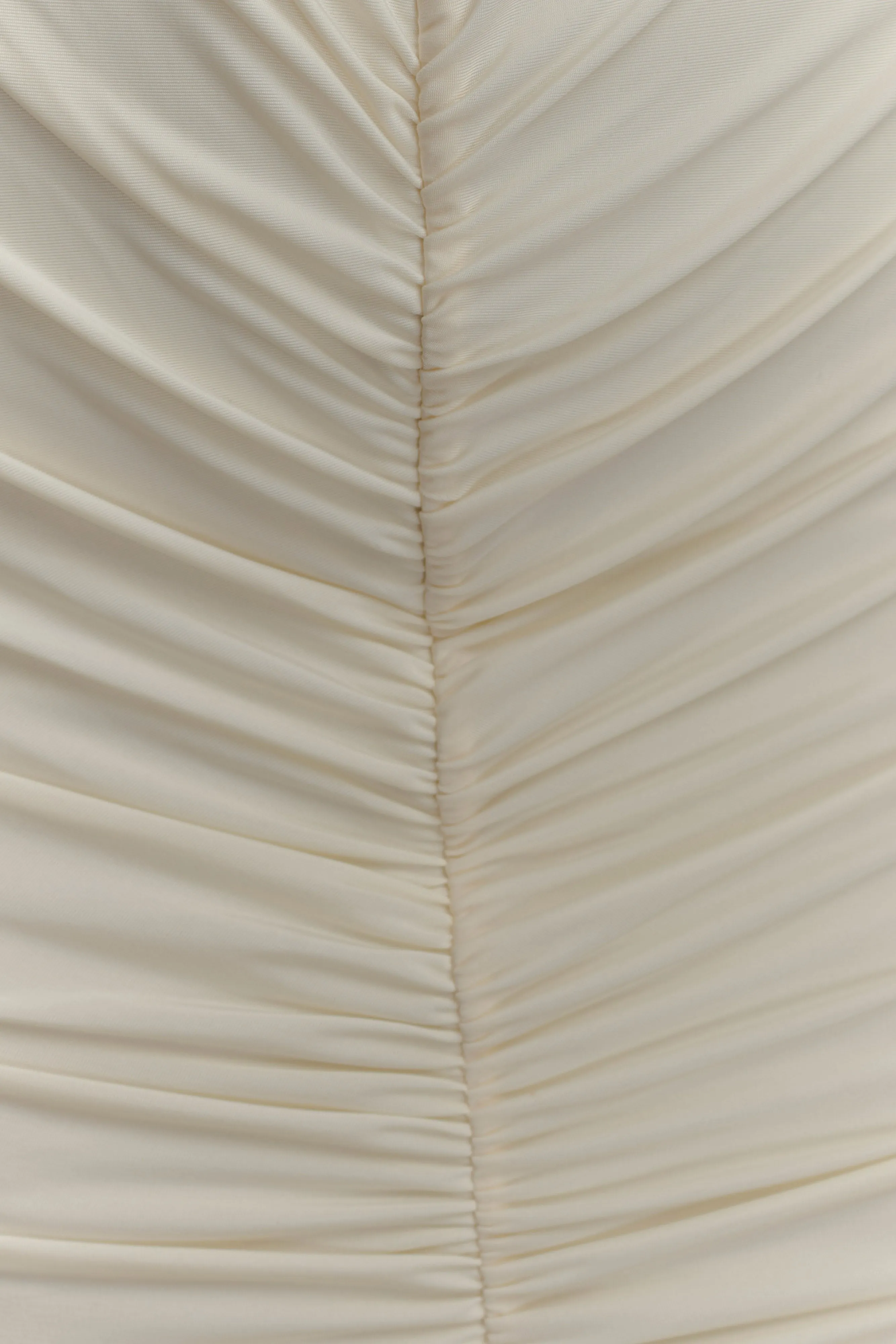 Louisa Long Sleeve Slinky Maxi Dress - Ivory sold by Meshki product image thumbnail 5