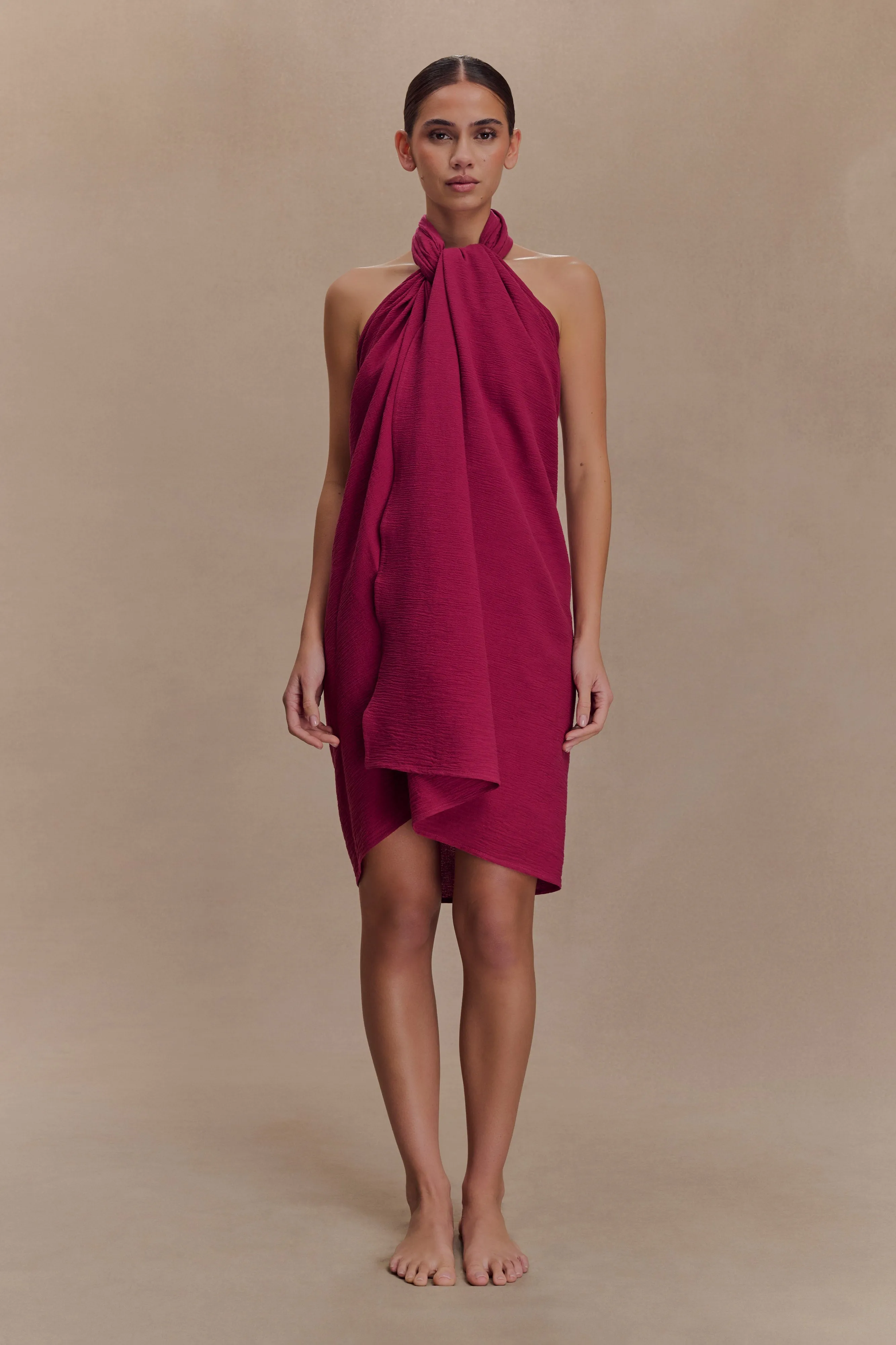 Evie Cotton Sarong - Wine sold by Meshki product image thumbnail 4