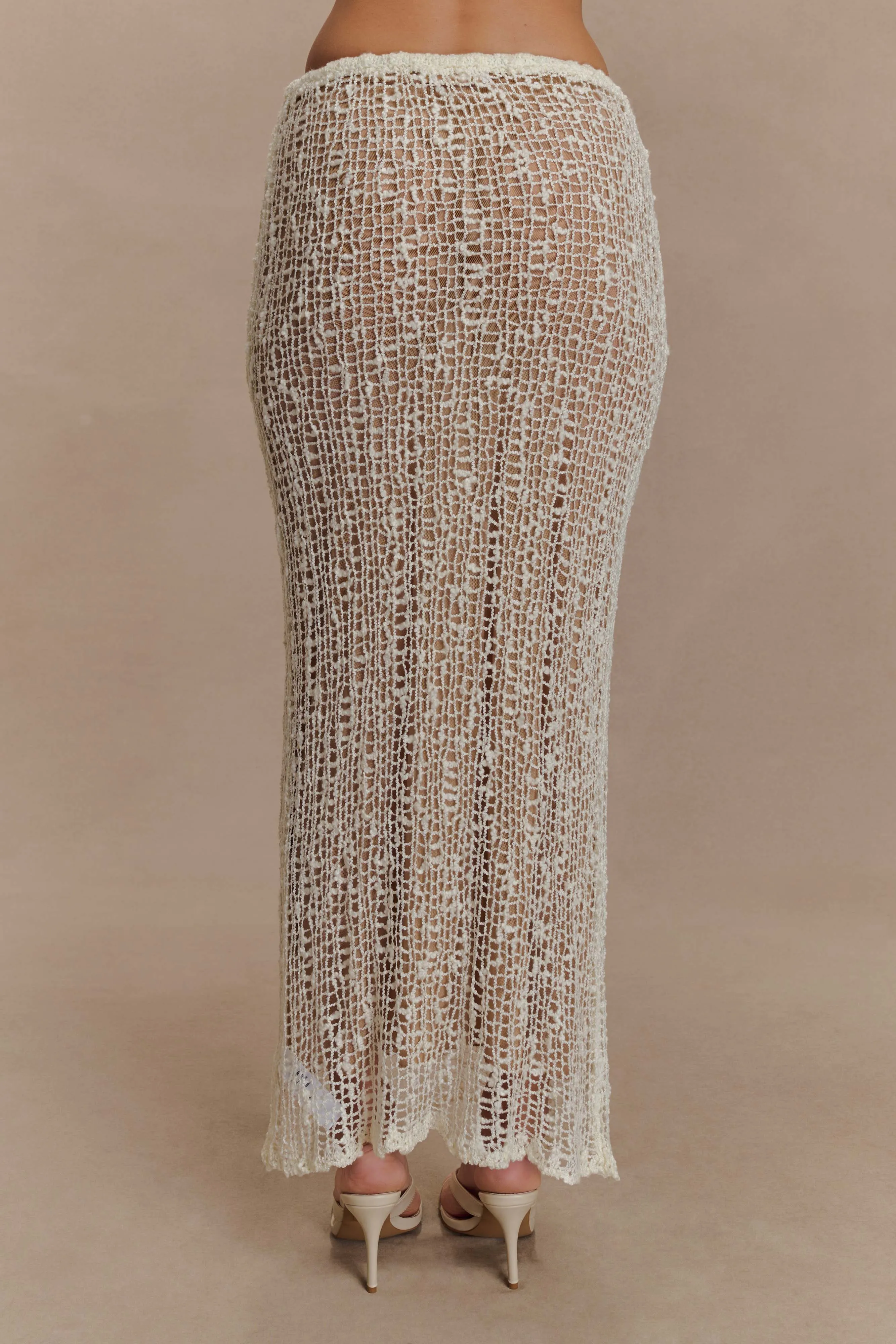 Cordelia Knit Maxi Skirt - Ivory sold by Meshki product image thumbnail 2