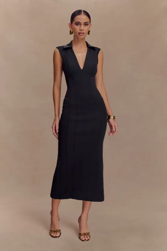 Keagan Sleeveless Midi Dress - Black sold by Meshki
