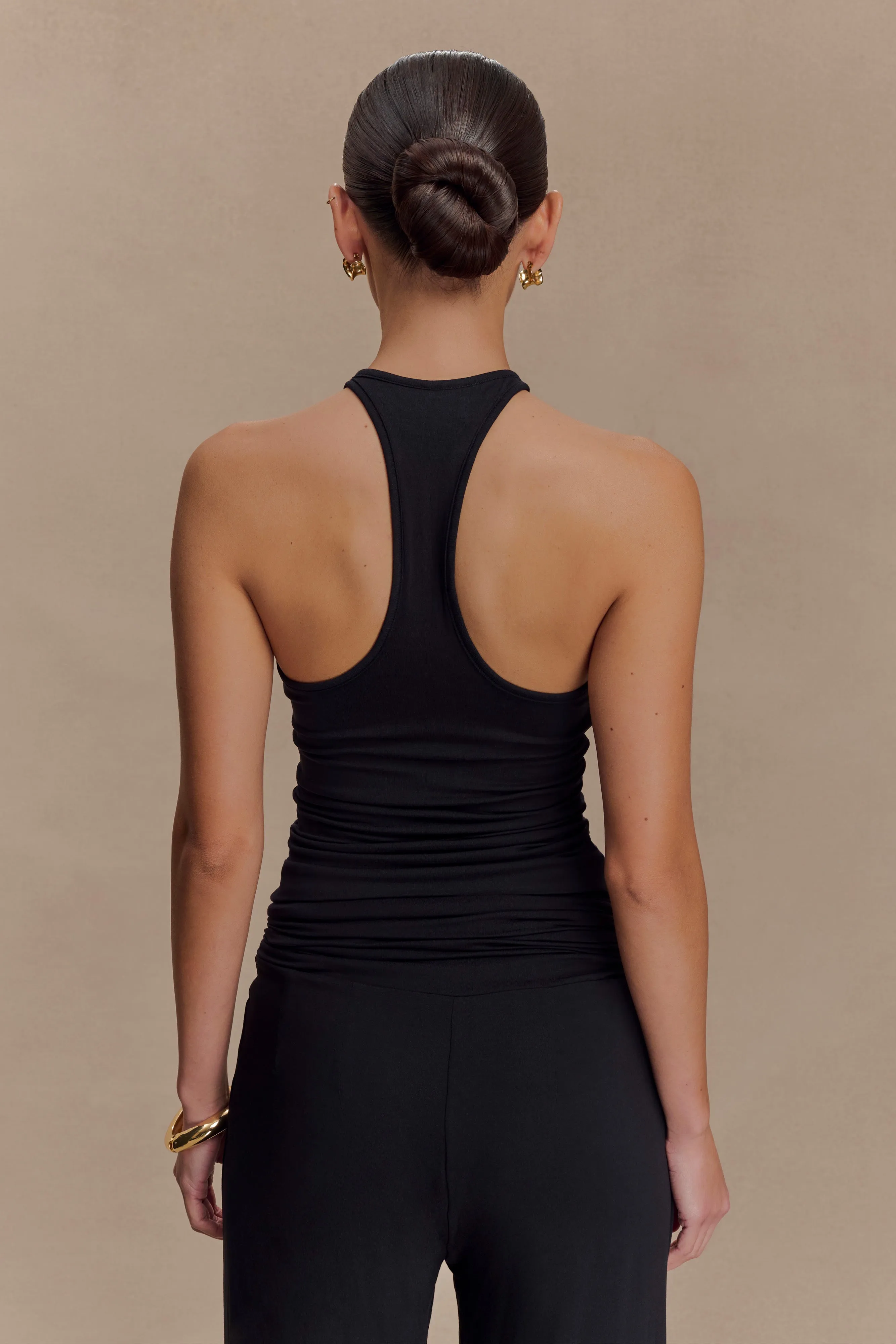 Ramona Modal Tank Top With Hardware - Black sold by Meshki product image thumbnail 2